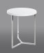 Beistelltisch >16340< in chrom-weiß, MDF, Metall - 54x45cm (HxD)