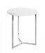 Beistelltisch >16340< in chrom-weiß, MDF, Metall - 54x45cm (HxD)
