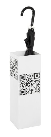 Schirmständer >17313< in weiß, Metall - 16x48x16cm (BxHxT)