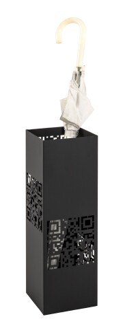 Schirmständer >17513< in schwarz, Metall - 16x48x16cm (BxHxT)