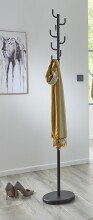 Garderobenständer >17544< in schwarz, Metall - 170x29cm (HxD)