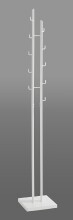 Garderobenständer >21353< in weiss, Metall - 29x176x29cm (BxHxT)