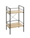Beistelltisch >21957< in schwarz-eiche, MDF, Metall - 34x62x27cm (BxHxT)