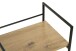 Beistelltisch >21957< in schwarz-eiche, MDF, Metall - 34x62x27cm (BxHxT)