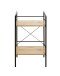 Beistelltisch >21957< in schwarz-eiche, MDF, Metall - 34x62x27cm (BxHxT)