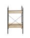 Beistelltisch >21957< in schwarz-eiche, MDF, Metall - 34x62x27cm (BxHxT)