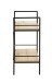 Beistelltisch >21957< in schwarz-eiche, MDF, Metall - 34x62x27cm (BxHxT)