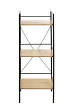 Regal >21958< in schwarz-eiche, MDF, Metall - 34x96x27cm (BxHxT)