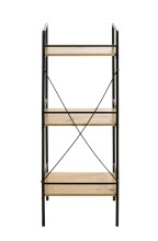 Regal >21958< in schwarz-eiche, MDF, Metall - 34x96x27cm (BxHxT)