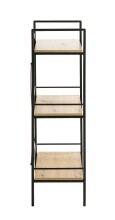 Regal >21958< in schwarz-eiche, MDF, Metall - 34x96x27cm (BxHxT)