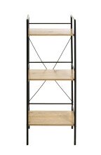 Regal >21958< in schwarz-eiche, MDF, Metall - 34x96x27cm (BxHxT)