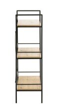 Regal >21958< in schwarz-eiche, MDF, Metall - 34x96x27cm (BxHxT)