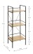 Regal >21958< in schwarz-eiche, MDF, Metall - 34x96x27cm (BxHxT)