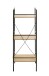 Regal >21958< in schwarz-eiche, MDF, Metall - 34x96x27cm (BxHxT)