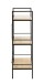 Regal >21958< in schwarz-eiche, MDF, Metall - 34x96x27cm (BxHxT)