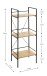 Regal >21958< in schwarz-eiche, MDF, Metall - 34x96x27cm (BxHxT)