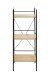 Regal >21958< in schwarz-eiche, MDF, Metall - 34x96x27cm (BxHxT)