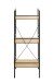 Regal >21958< in schwarz-eiche, MDF, Metall - 34x96x27cm (BxHxT)