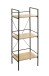 Regal >21958< in schwarz-eiche, MDF, Metall - 34x96x27cm (BxHxT)