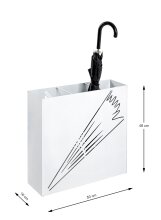 Schirmständer >22368< in weiss, Metall, Stahl...