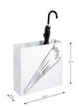 Schirmständer >22368< in weiss, Metall, Stahl...