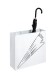 Schirmständer >22368< in weiss, Metall, Stahl - 50x48x16cm (BxHxT)