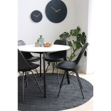 Schalenstuhl >Oslo< (2er-Set) in Schwarz, Glattlederoptik - 48x86x55cm (BxHxT)