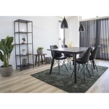 Schalenstuhl >Oslo< (2er-Set) in Schwarz, Glattlederoptik - 48x86x55cm (BxHxT)