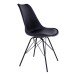 Schalenstuhl >Oslo< (2er-Set) in Schwarz, Glattlederoptik - 48x86x55cm (BxHxT)