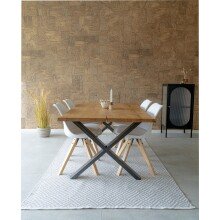Schalenstuhl >Bergen< (2er-Set) in Weiss, Glattlederoptik - 48x86x55cm (BxHxT)
