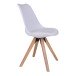 Schalenstuhl >Bergen< (2er-Set) in Weiss, Glattlederoptik - 48x86x55cm (BxHxT)
