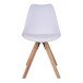 Schalenstuhl >Bergen< (2er-Set) in Weiss, Glattlederoptik - 48x86x55cm (BxHxT)