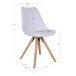 Schalenstuhl >Bergen< (2er-Set) in Weiss, Glattlederoptik - 48x86x55cm (BxHxT)