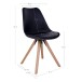 Schalenstuhl >Bergen< (2er-Set) in Schwarz, Glattlederoptik - 48x86x55cm (BxHxT)
