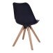 Schalenstuhl >Bergen< (2er-Set) in Schwarz, Glattlederoptik - 48x86x55cm (BxHxT)