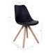 Schalenstuhl >Bergen< (2er-Set) in Schwarz, Glattlederoptik - 48x86x55cm (BxHxT)
