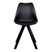 Schalenstuhl >Bergen< (2er-Set) in Schwarz, Glattlederoptik - 48x86x55cm (BxHxT)