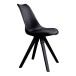 Schalenstuhl >Bergen< (2er-Set) in Schwarz, Glattlederoptik - 48x86x55cm (BxHxT)