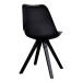 Schalenstuhl >Bergen< (2er-Set) in Schwarz, Glattlederoptik - 48x86x55cm (BxHxT)