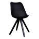 Schalenstuhl >Bergen< (2er-Set) in Schwarz, Glattlederoptik - 48x86x55cm (BxHxT)