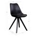 Schalenstuhl >Bergen< (2er-Set) in Schwarz, Glattlederoptik - 48x86x55cm (BxHxT)