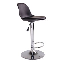 Barhocker >Trondheim< (2er-Set) in Schwarz, Glattlederoptik - 39x104x41 (BxHxT)