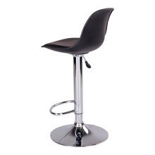 Barhocker >Trondheim< (2er-Set) in Schwarz, Glattlederoptik - 39x104x41 (BxHxT)