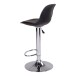 Barhocker >Trondheim< (2er-Set) in Schwarz, Glattlederoptik - 39x104x41 (BxHxT)