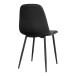 Polsterstuhl >Stockholm< (2er-Set) in Schwarz - 47x88x50 (BxHxT)