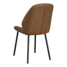 Polsterstuhl >MonteCarlo< (2er-Set) in Braun - 47x91x59,5 (BxHxT)