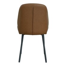 Polsterstuhl >MonteCarlo< (2er-Set) in Braun - 47x91x59,5 (BxHxT)