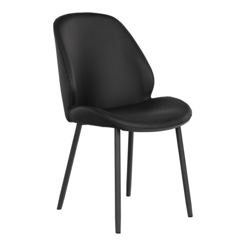 Polsterstuhl >MonteCarlo< (2er-Set) in Schwarz - 47x91x59,5 (BxHxT)