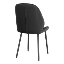 Polsterstuhl >MonteCarlo< (2er-Set) in Schwarz - 47x91x59,5 (BxHxT)