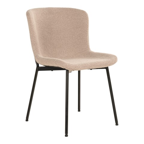Polsterstuhl >Maceda< (2er-Set) in Beige, Stoff - 48x83x59cm (BxHxT)